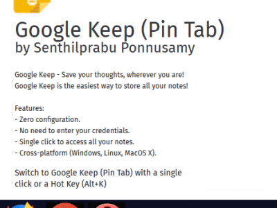 Google Keep (Pin Tab)