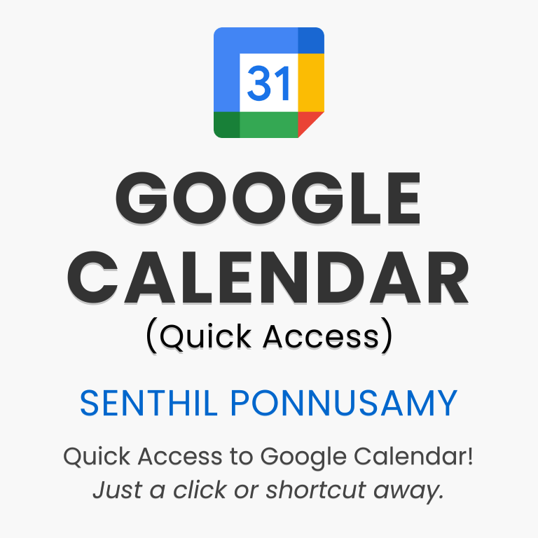 Google Calendar Poster